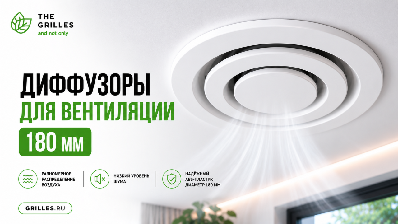 Диффузоры для вентиляции 180 мм